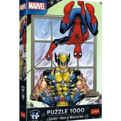 Puzzle 1000 pièces : Spider-man et Wolverine - Trefl