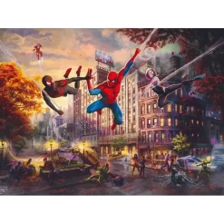 Puzzle 1000 pièces : Spider-Man and Friends - The Ultimate Alliance - Thomas Kinkade - Schmidt