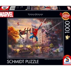 Puzzle 1000 pièces : Spider-Man and Friends - The Ultimate Alliance - Thomas Kinkade - Schmidt