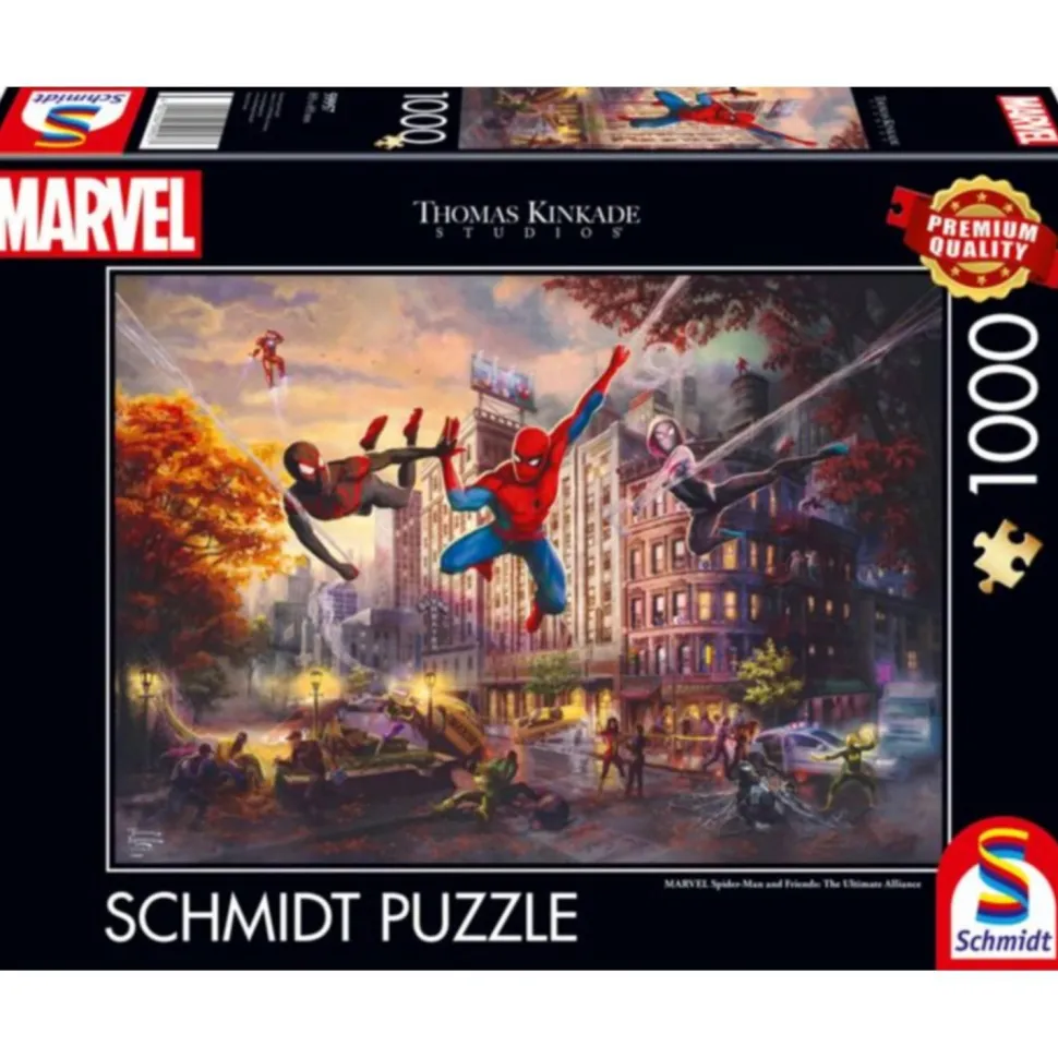 Puzzle 1000 pièces : Spider-Man and Friends - The Ultimate Alliance - Thomas Kinkade - Schmidt