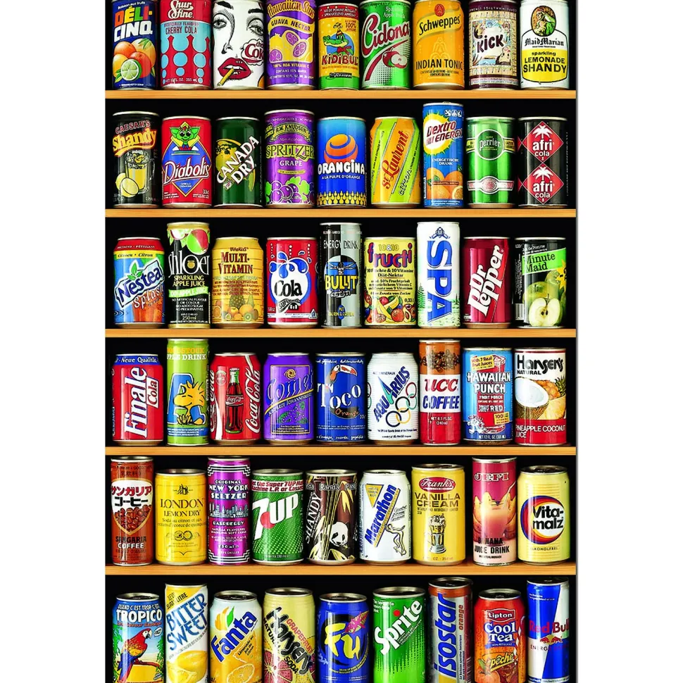 Puzzle 1000 pièces - Série miniature : Boissons canettes - Educa