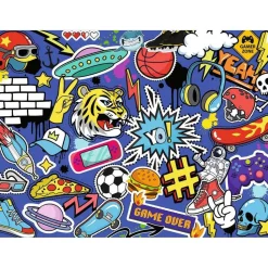 Puzzle 250 pièces : Stickers & Graffitis - Nathan