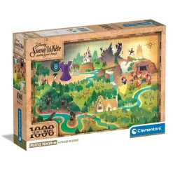 Puzzle 1000 pièces : Story Maps - Blanche-Neige - Clementoni