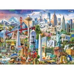 Puzzle 1500 pièces : Symboles d'Amérique du Nord - Educa