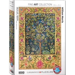 Puzzle 1000 pièces : Tapisserie de l'arbre de vie, William Morris - Eurographics