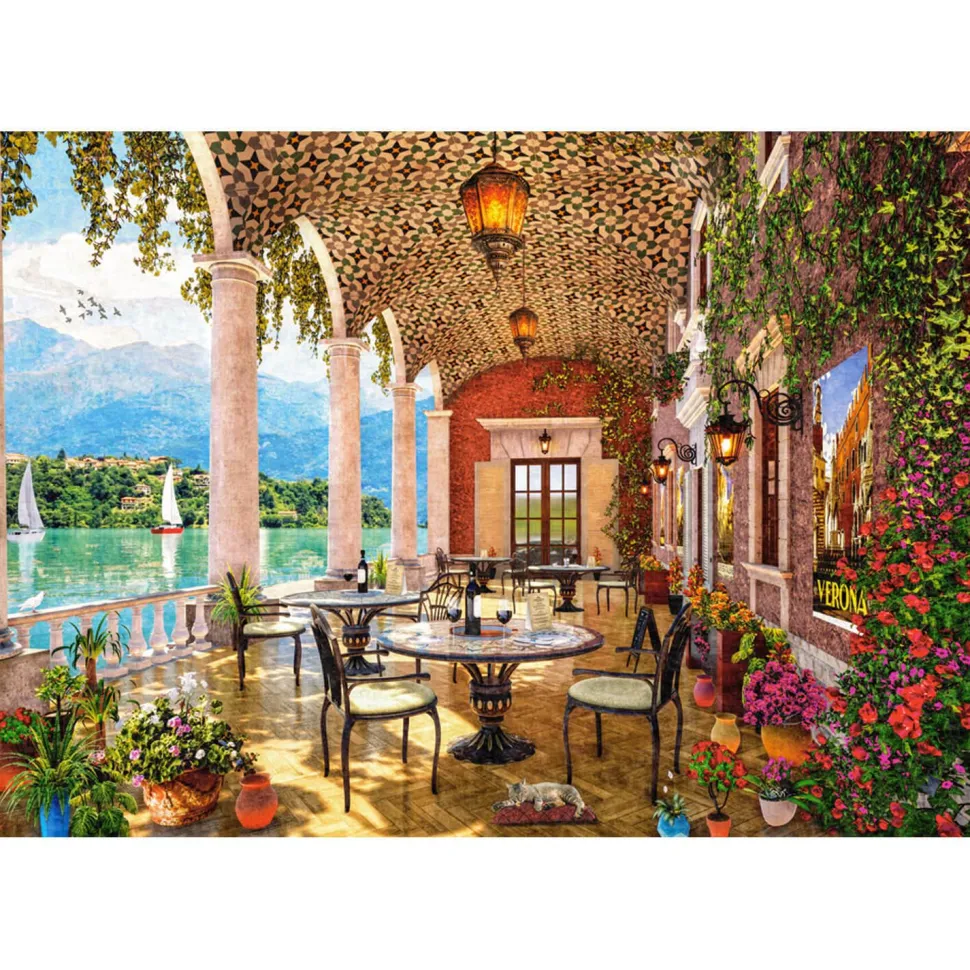 Puzzle 1500 pièces : Terrasse au bord du lac - Castorland