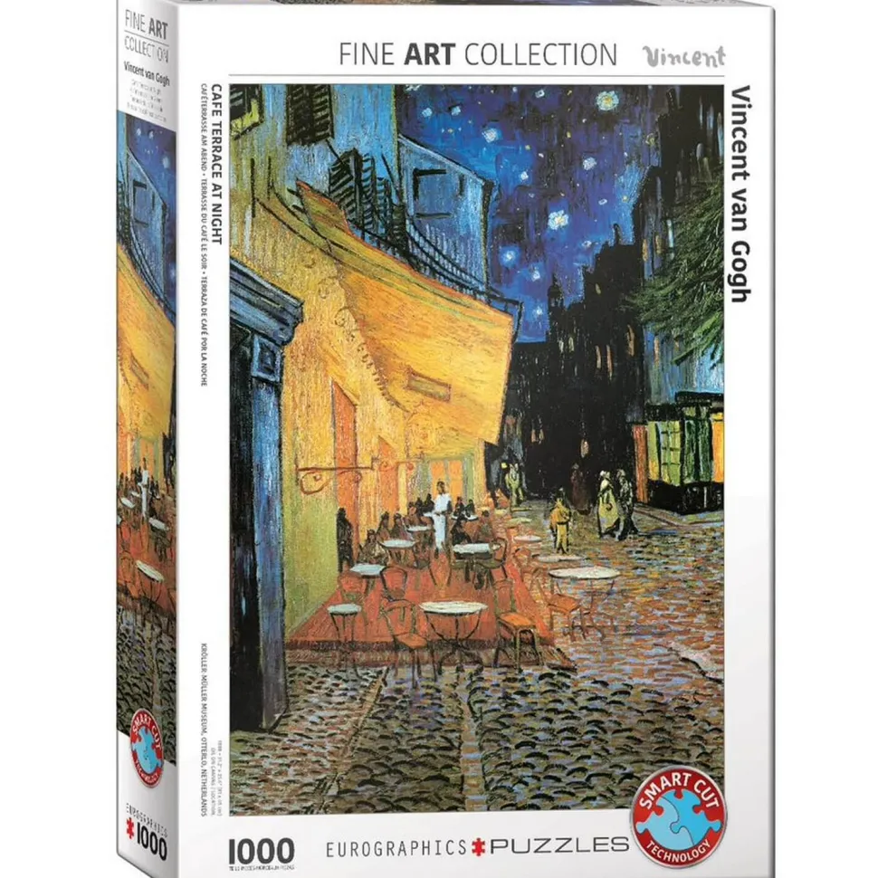 Puzzle 1000 pièces : Terrasse de café la nuit - Eurographics