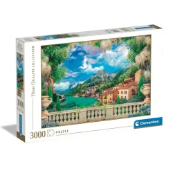 Puzzle 3000 pièces : Terrasse luxuriante sur le lac - Clementoni
