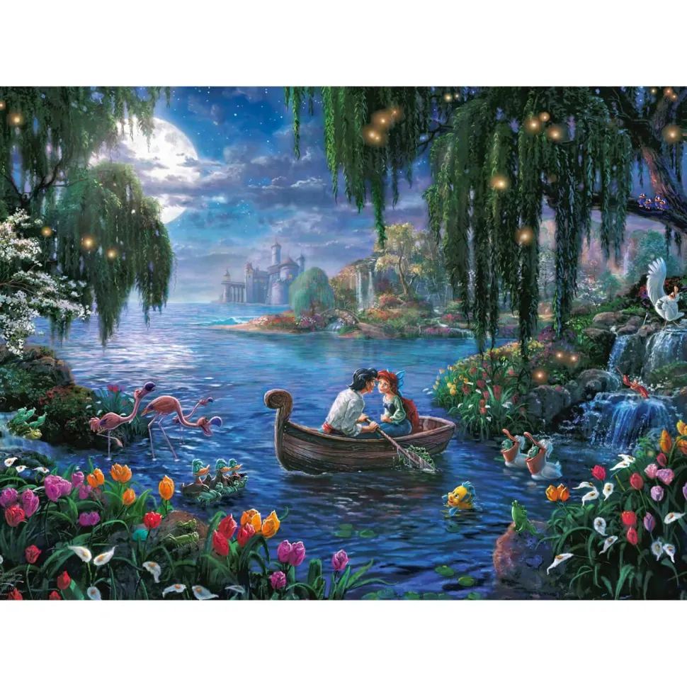 Puzzle 1000 pièces : Thomas Kinkade : La Petite Sirène et le Prince Eric, Disney - Schmidt