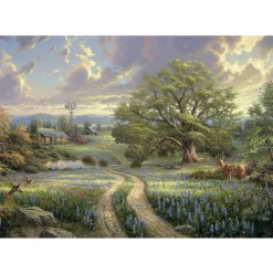 Puzzle 1000 pièces - Thomas Kinkade : Idylle campagnarde - Schmidt