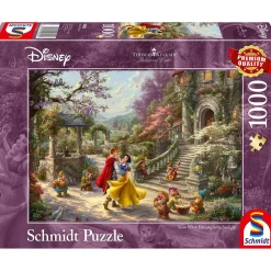 Puzzle 1000 pièces : Thomas Kinkade : Disney, Blanche-Neige - Danse avec le prince - Schmidt