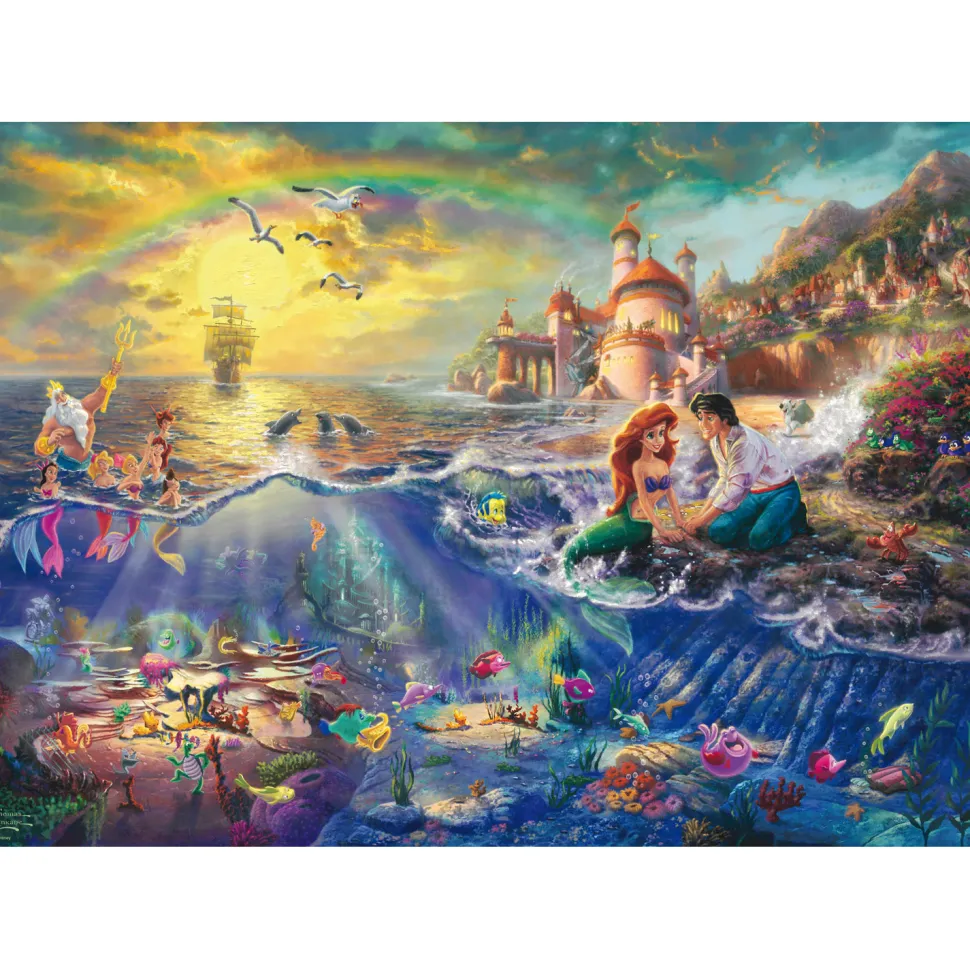 Puzzle 1000 pièces : Thomas Kinkade : Ariel, la petite sirène - Schmidt