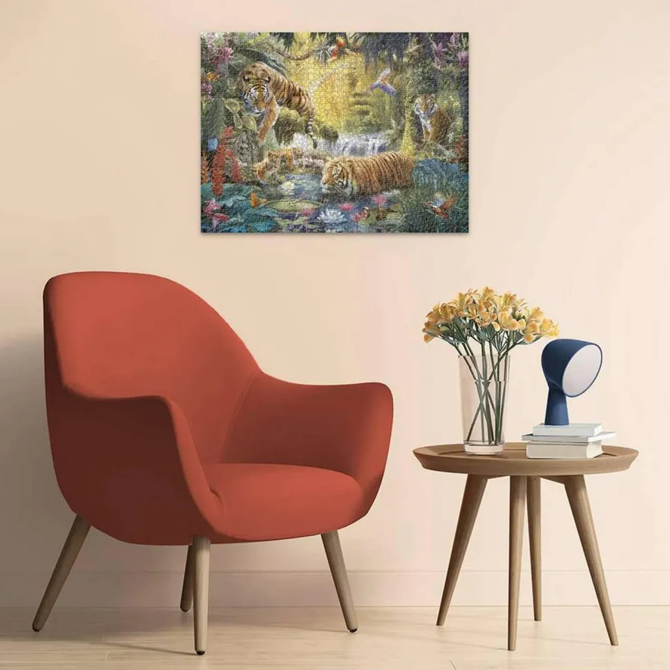 Puzzle 1500 pièces - Tigres au plan d'eau - Ravensburger