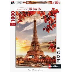 Puzzle 1000 pièces : Tour Eiffel en automne - Nathan