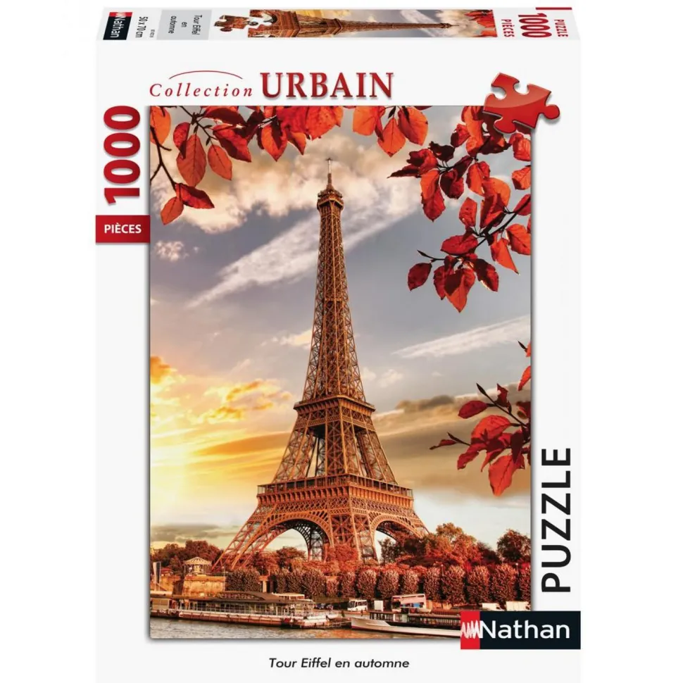 Puzzle 1000 pièces : Tour Eiffel en automne - Nathan