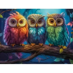 Puzzle 260 pièces : Trois petites chouettes - Castorland