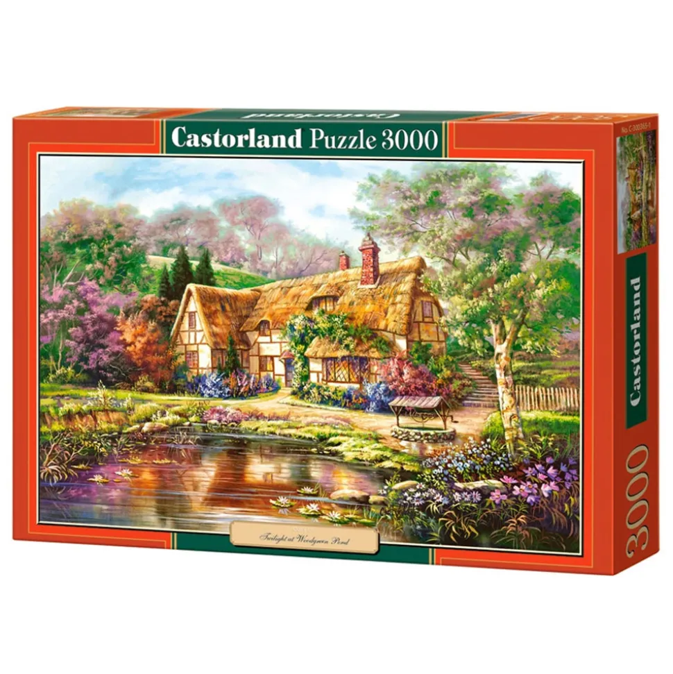 Puzzle 3000 pièces : Twilight at Woodgreen Pond - Castorland