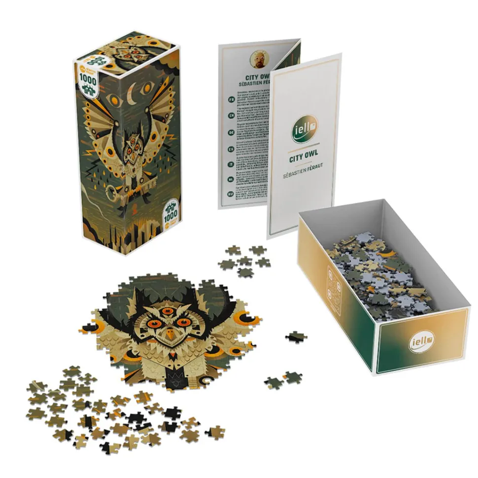 Puzzle 1000 pièces : Universe : City Owl - Iello