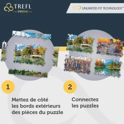 Puzzle 1500 pièces : Unlimited Fit Technology : Au bout de la route - Trefl Prime