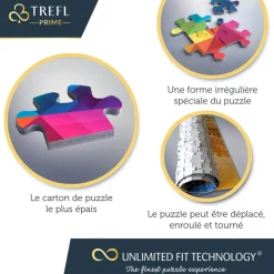 Puzzle 1500 pièces : Unlimited Fit Technology : Au bout de la route - Trefl Prime
