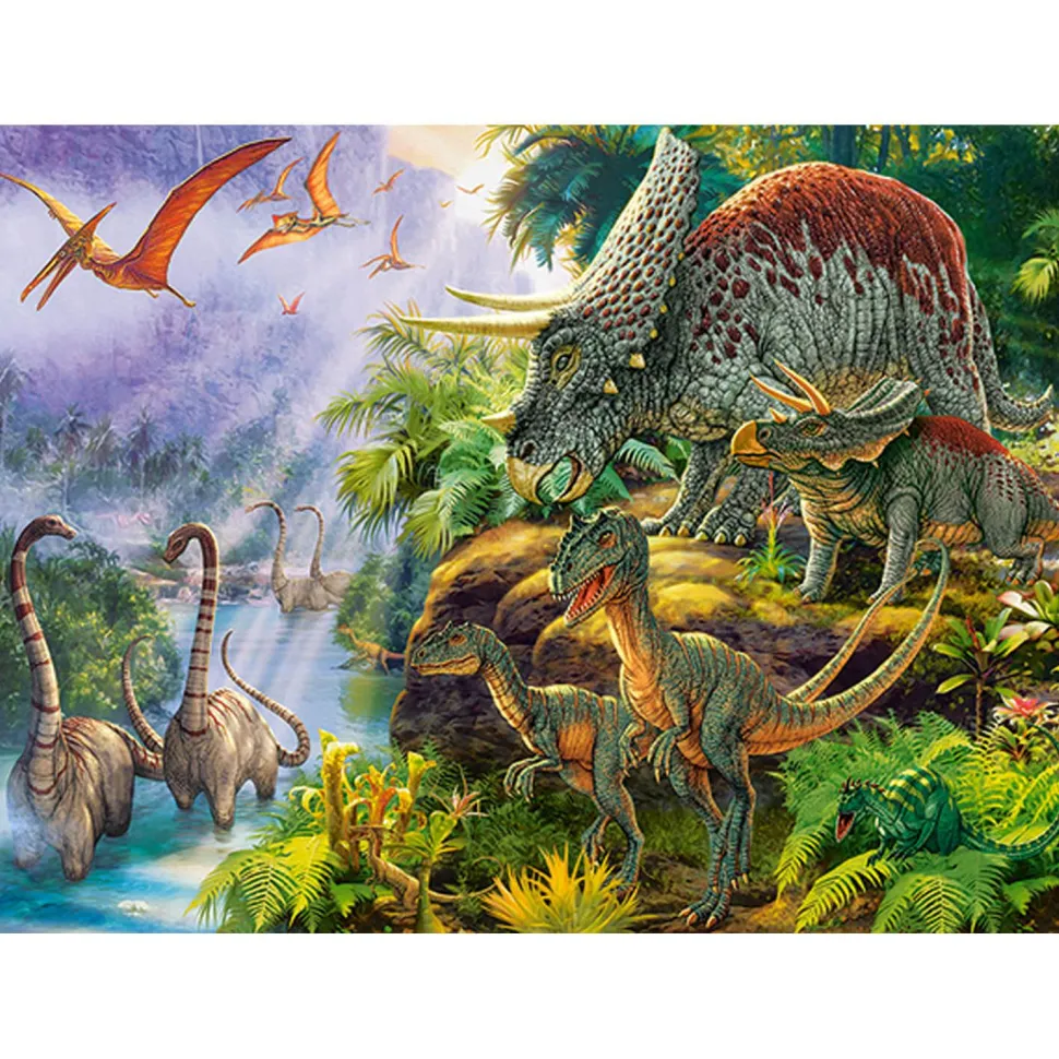 Puzzle 200 pièces : Vallée des Dinosaures - Castorland