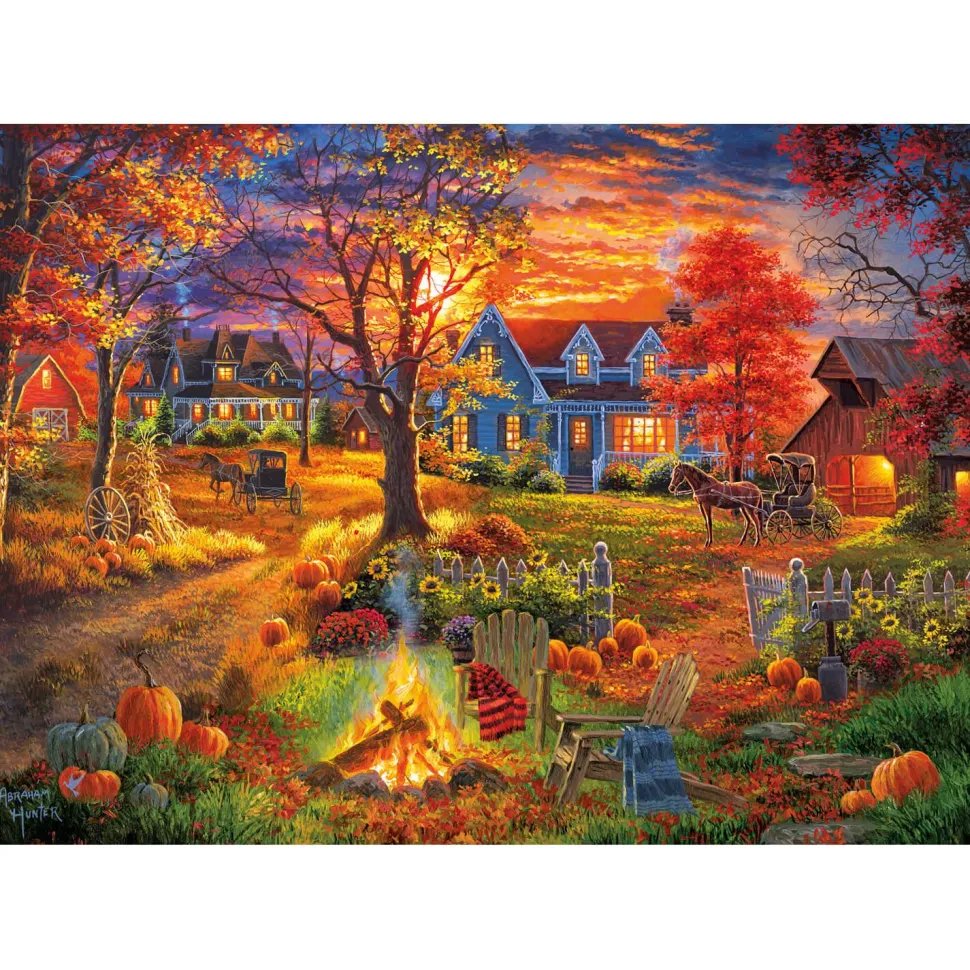 Puzzle 1000 pièces : Village d'Automne - Ks Games