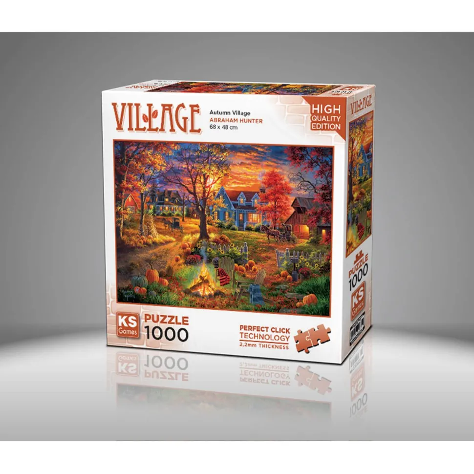 Puzzle 1000 pièces : Village d'Automne - Ks Games