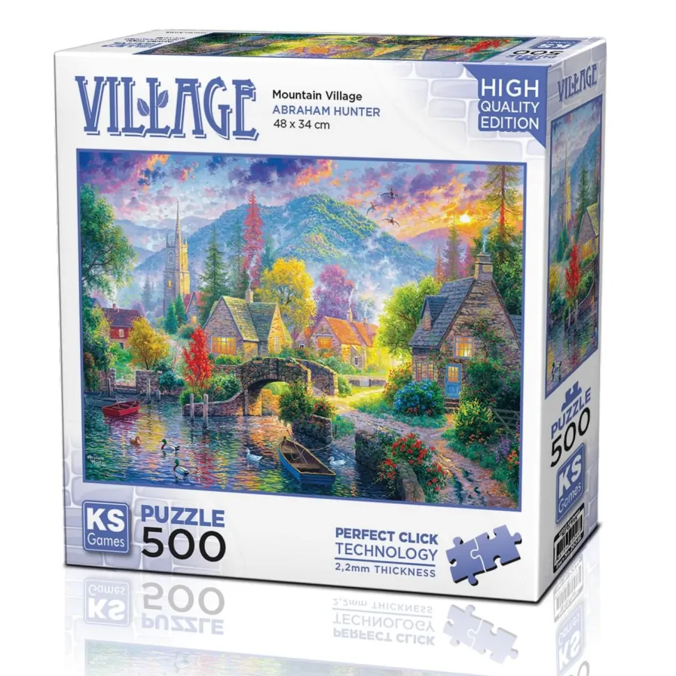 Puzzle 500 pièces : Village de Montagne - Ks Games