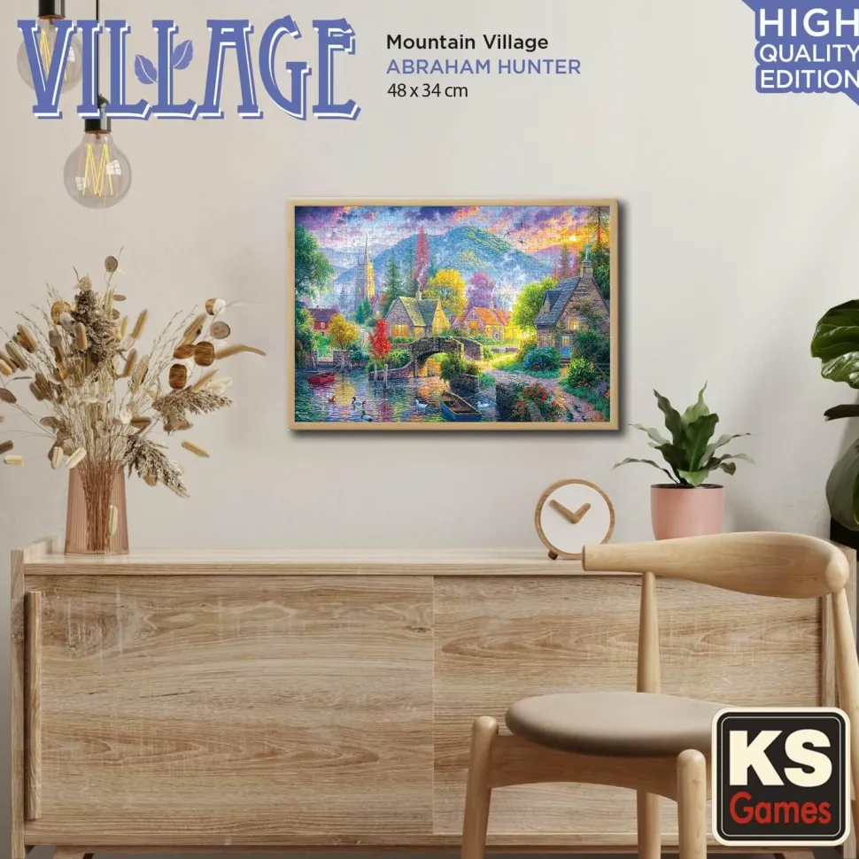 Puzzle 500 pièces : Village de Montagne - Ks Games
