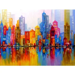 Puzzle 1000 Pièces : Ville arc-en-ciel - EnjoyPuzzle