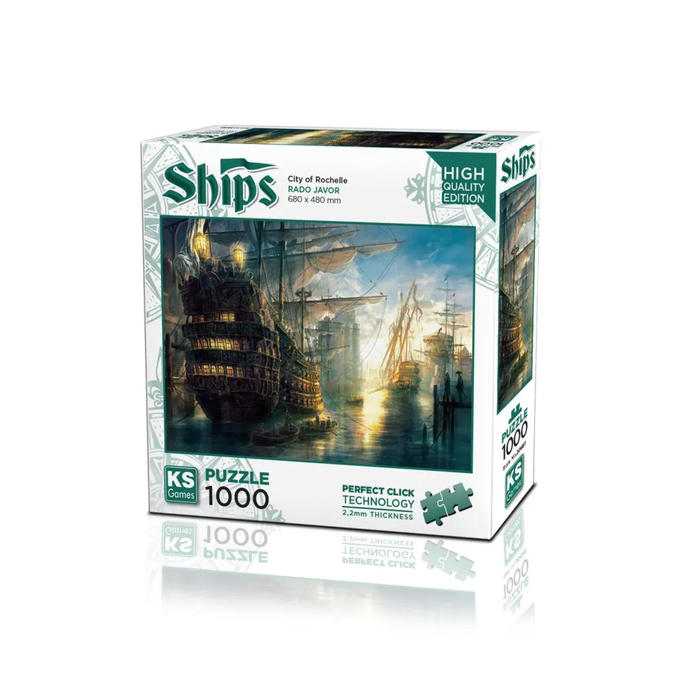 Puzzle 1000 pièces : Ville de Rochelle - Ks Games