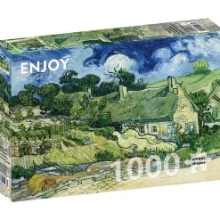Puzzle 1000 pièces : Vincent Van Gogh : Chaumières à Cordeville - EnjoyPuzzle