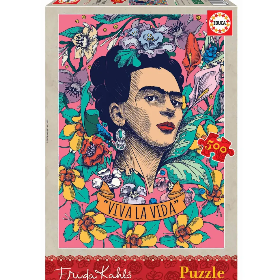 Puzzle 500 pièces : Viva La Vida, Frida Kahlo - Educa