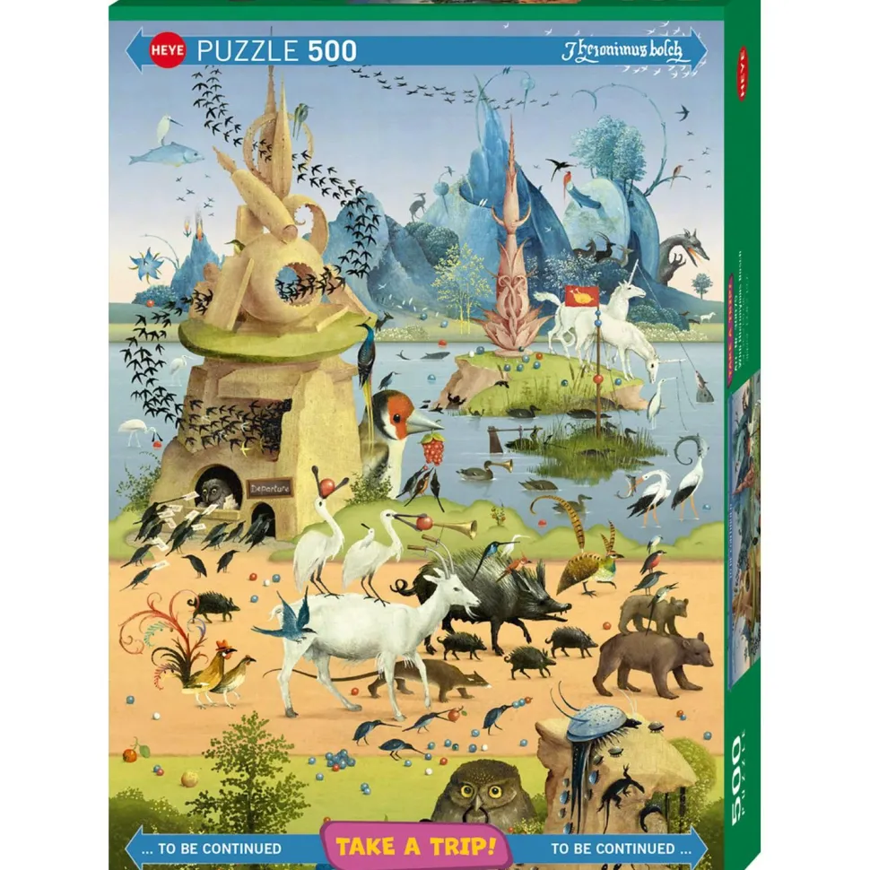 Puzzle 500 pièces : voyage avec h. bosch - Heye