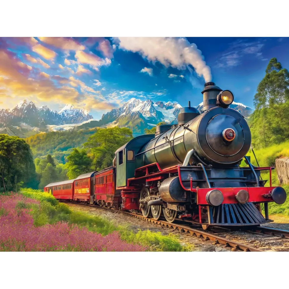 Puzzle 1000 pièces : Voyage en train - Trefl
