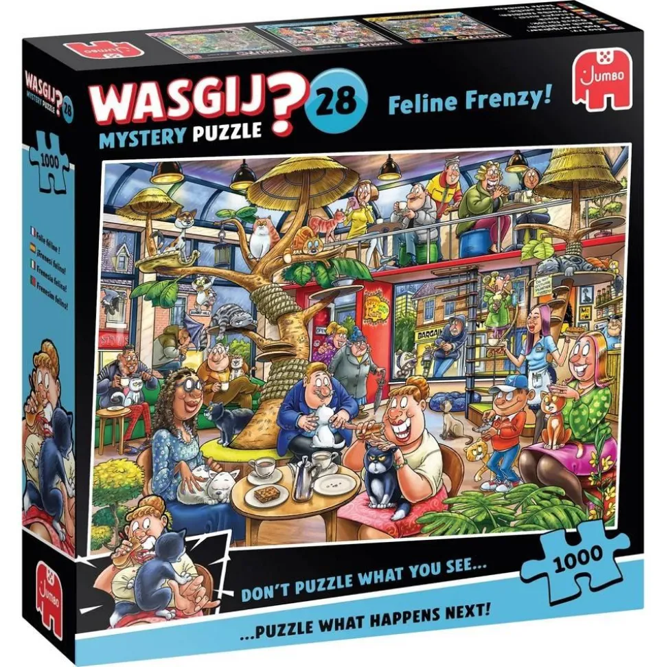 Puzzle 1000 pièces : Wasgij Mystery 28 - Folie féline ! - Jumbo