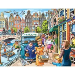 Puzzle 1000 pièces : Wasgij Original 45 - La journée du déménagement ! - Jumbo