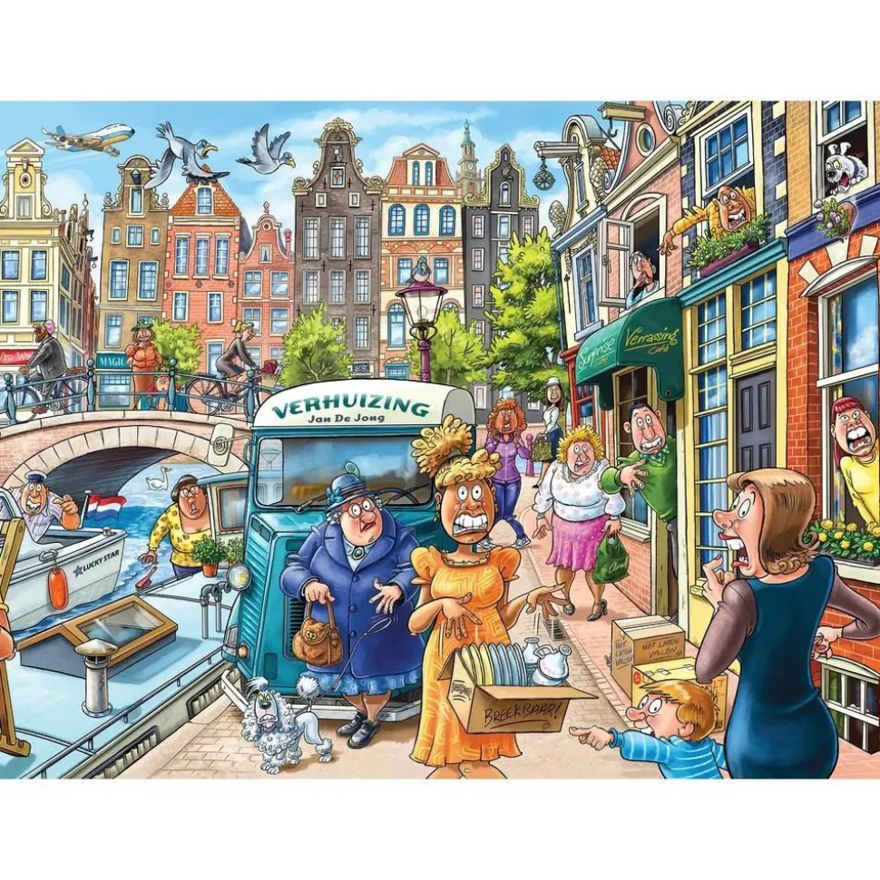 Puzzle 1000 pièces : Wasgij Original 45 - La journée du déménagement ! - Jumbo