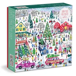 Puzzle 1000 pièces aluminium : Christmas Tree Farm, Michael Storrings - Galison