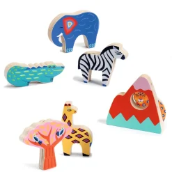 Puzzle 6 pièces bois : Savana Story - Djeco