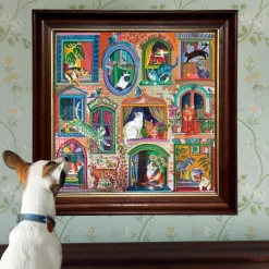 Puzzle 1000 pièces: Chat à la fenêtre - Eeboo