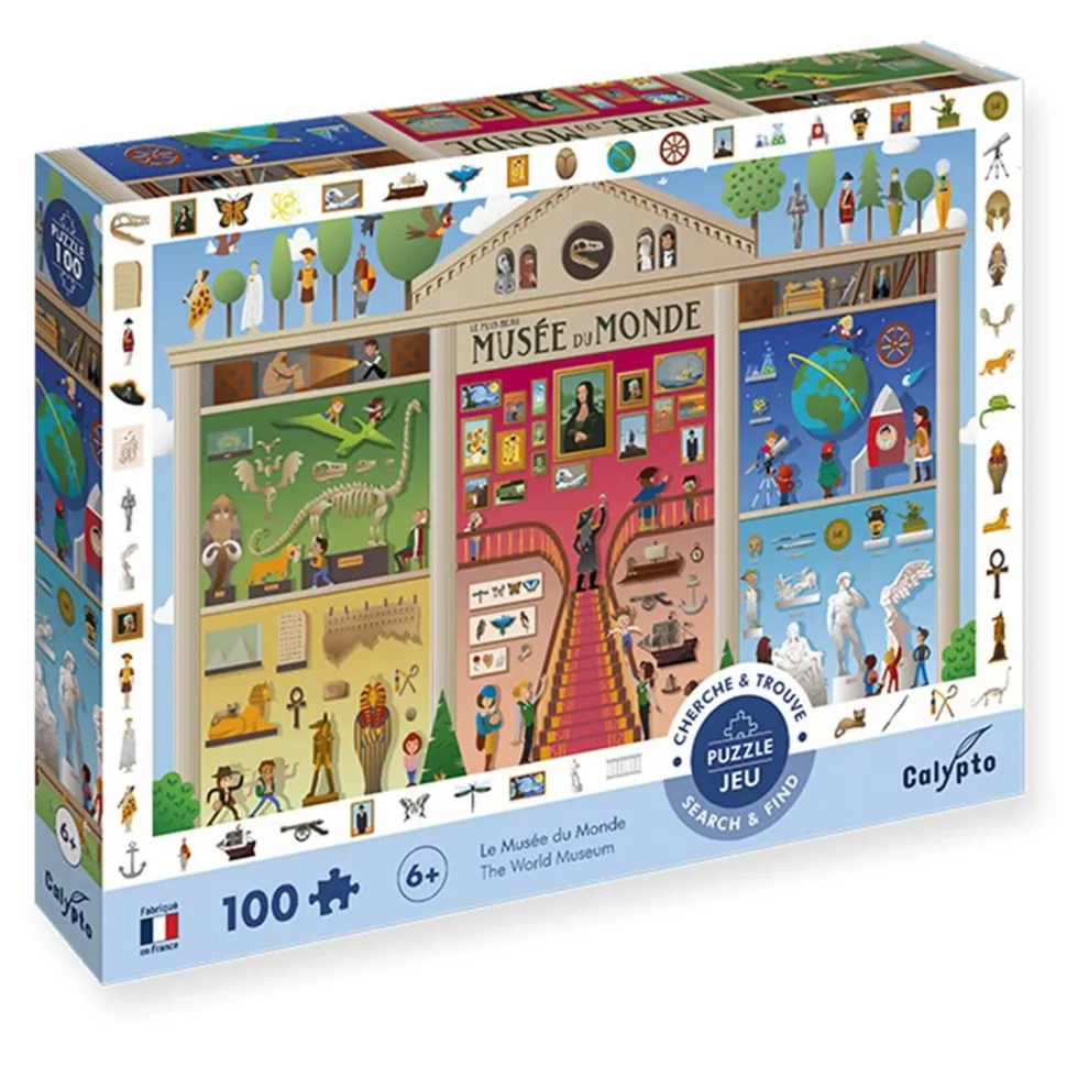 Puzzle 100 pièces Cherche et trouve - Le Musée du Monde - Sentosphère