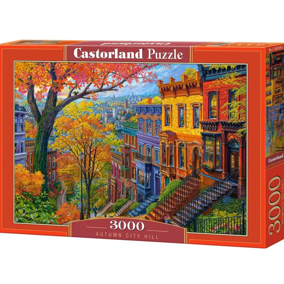 Puzzle 3000 pièces : Colline de la ville d’automne - Castorland