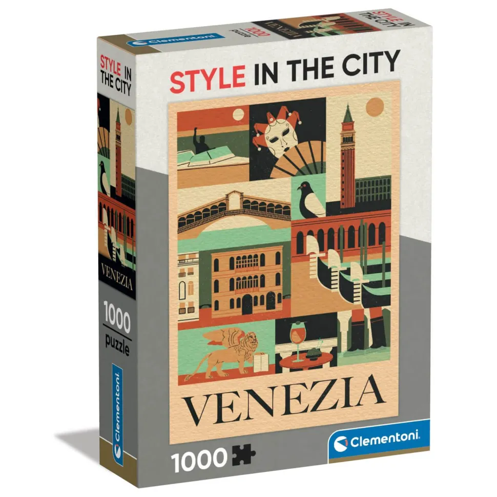 Puzzle 1000 pièces Compact : Style in the City - Venise - Clementoni
