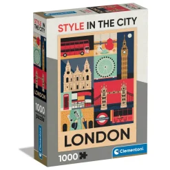 Puzzle 1000 pièces Compact : Style in the City - Londres - Clementoni