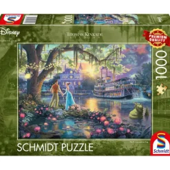 Puzzle 1000 pièces Disney : Thomas Kinkade : La princesse et la grenouille - Schmidt