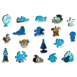 Puzzle 505 pièces en bois : La vie dans les océans - Wooden City