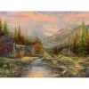 Puzzle 1000 pièces en bois : Le ruisseau de montagne - Thomas Kinkade - Schmidt