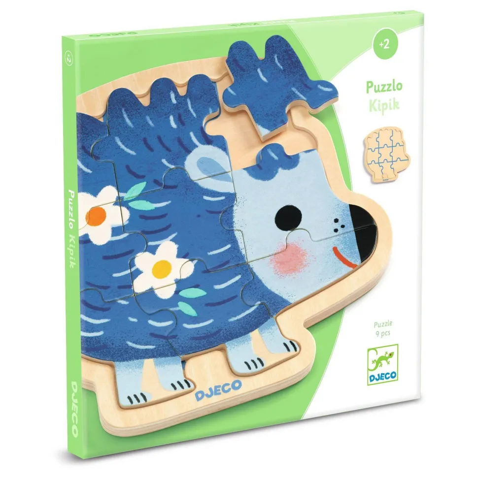 puzzle 9 pièces en bois : Puzzlo Kipic - Djeco