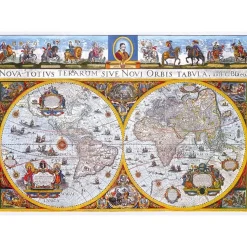 Puzzle 1010 pièces/100 formes : carte antique Nova Terrarum - Wooden City
